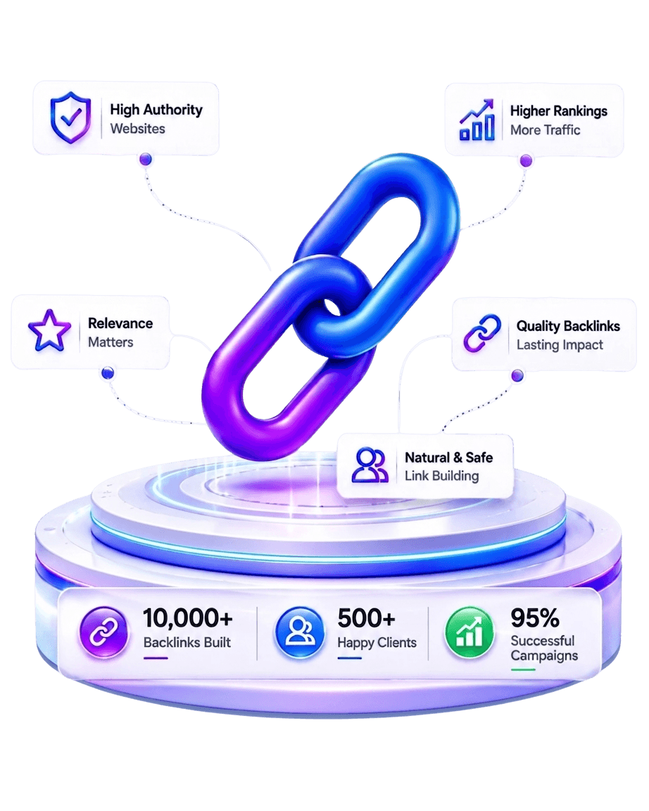 Off-page SEO backlink building strategy visualization